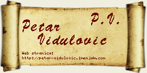 Petar Vidulović vizit kartica